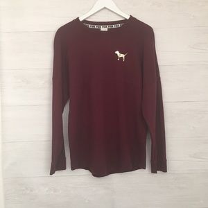 VS PINK I Sequined Love Pink Sweatshirt, Size M